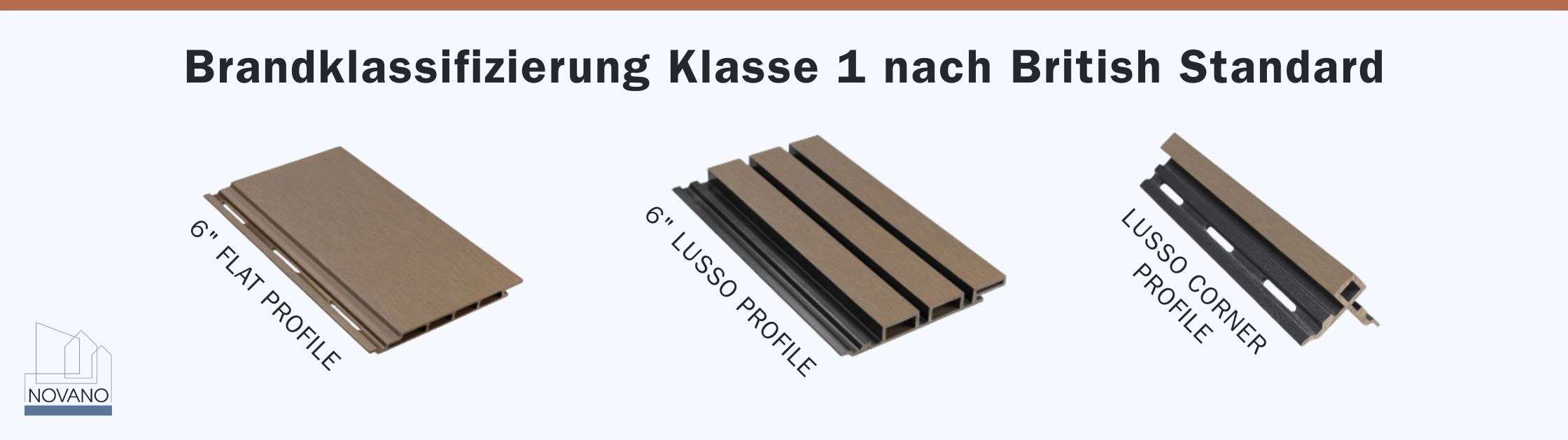 Novano-Profile sind nach britischem Standard in Brandschutzklasse 1 eingestuft